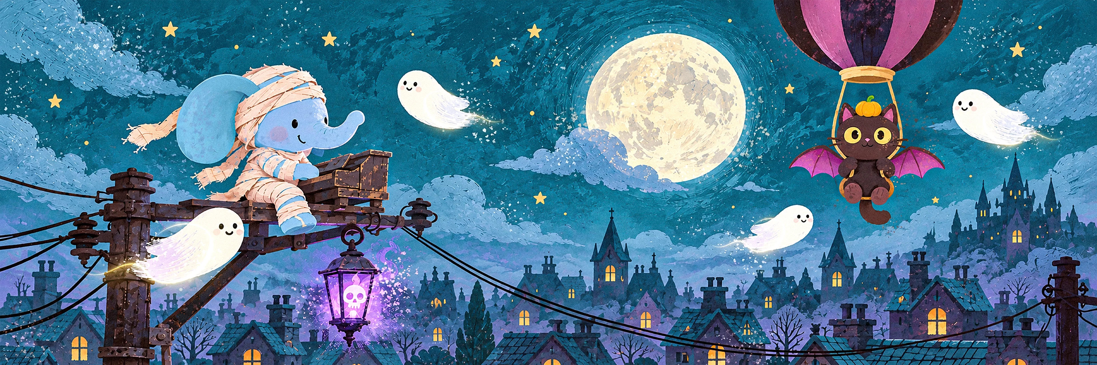 Halloween magical night